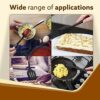 AGARO Silicone Spatula Set of 3, Large Heat Resistant Spatula for Cooking, Baking and Mixing, Non-Stick Cookware for Kitchen, BPA Free, Flexible, Seamless Design, Deluxe, Black. - Image 6