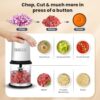 INALSA Electric Chopper for Kitchen With 450 Watts Pure Copper Motor 2 Speed Option|Chop, Mince, Puree, Dice|Twin Blade Technology|One Touch Operation,Long Power Cord-Bullet Inox - Image 9