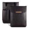 SwooK Laptop Sleeve 13 inch Case for 2020 M1 MacBook Air New 13.3, 12.9" iPad Pro, 13.5" Surface, MateBook X, PU Leather Waterproof Computer Cover Bag with Pouch, Coffee