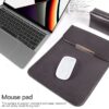 SwooK Laptop Sleeve 13 inch Case for 2020 M1 MacBook Air New 13.3, 12.9" iPad Pro, 13.5" Surface, MateBook X, PU Leather Waterproof Computer Cover Bag with Pouch, Coffee - Image 4