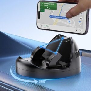 coku Car Mobile Holder for Dashboard, Sturdy 360° Rotatable Dashboard Mobile Holder, Mobile Stand for Car Compatible with 4.7 to 7 inch Smarphones (Black)