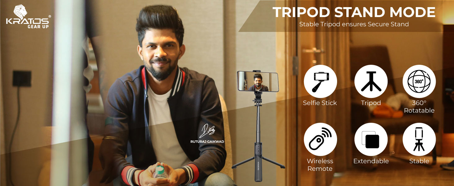 selfie stick with tripod stand